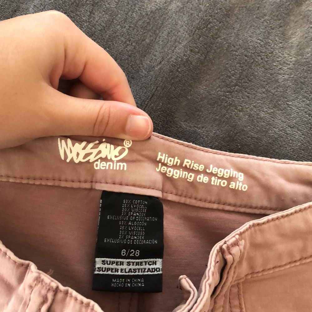 Mauve Hi-rise Super Stretch Jegging - Picture 3 of 3